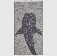 Load image into Gallery viewer, Ocean Whale Abstract Beach Towel