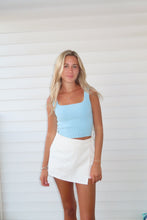 Load image into Gallery viewer, White Tie-Front Skort