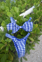 Load image into Gallery viewer, Blue Abstract Bikini Set