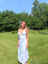 Load image into Gallery viewer, Santorini Breeze Tie-Front Maxi Dress