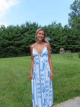 Load image into Gallery viewer, Santorini Breeze Tie-Front Maxi Dress