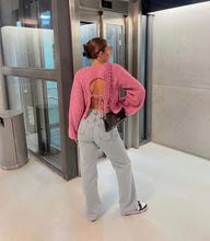 Load image into Gallery viewer, Open Back Chunky Knit Sweater