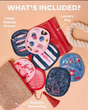 Load image into Gallery viewer, MakeUp Eraser Coastal 7-Day Set | Reusable Makeup Remover Cloths with Beach Makeup Bag