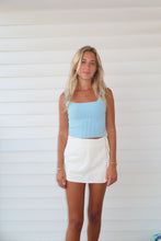 Load image into Gallery viewer, White Tie-Front Skort