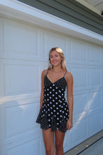 Load image into Gallery viewer, Midnight Polka Dot Mini Dress