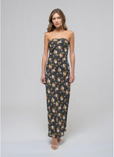 Load image into Gallery viewer, Midnight Garden Strapless Maxi Dress