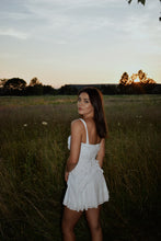 Load image into Gallery viewer, White Cascade Mini Dress