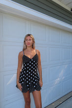 Load image into Gallery viewer, Midnight Polka Dot Mini Dress