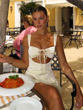 Load image into Gallery viewer, Satin Open Front Mini Dress