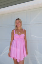 Load image into Gallery viewer, Blush Bow Back Mini Dress - Juniper