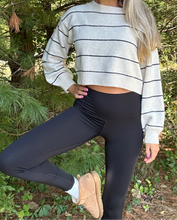 Load image into Gallery viewer, Cropped Striped Sweater