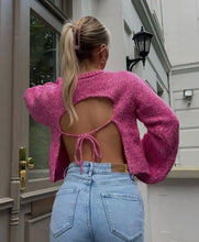 Load image into Gallery viewer, Open Back Chunky Knit Sweater