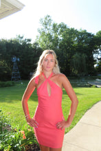 Load image into Gallery viewer, Coral Cove Halter Mini Dress