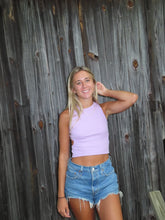Load image into Gallery viewer, Lilac Side Cutout Tank - Juniper