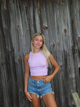 Load image into Gallery viewer, Lilac Side Cutout Tank - Juniper