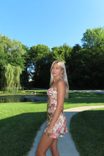 Load image into Gallery viewer, Blushing Blooms Mini Strapless Dress - Juniper