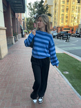 Load image into Gallery viewer, Purple Striped Sweater