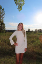 Load image into Gallery viewer, White Long Sleeve Flare Dress