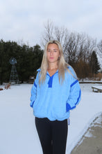 Load image into Gallery viewer, Sky Blue Half-Zip Sherpa Pullover