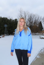 Load image into Gallery viewer, Sky Blue Half-Zip Sherpa Pullover