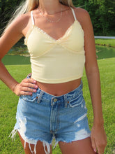 Load image into Gallery viewer, Lemon Lace Cami Top