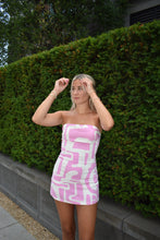 Load image into Gallery viewer, Coastal Mosaic Strapless Mini Dress