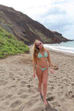 Load image into Gallery viewer, Green Ribbed Halter Bikini Set - Juniper