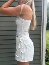 Load image into Gallery viewer, White Tie-Front Skort