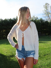 Load image into Gallery viewer, White Knit Cardigan