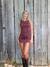 Load image into Gallery viewer, Brown Mini Sleeveless Dress