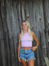Load image into Gallery viewer, Lilac Side Cutout Tank - Juniper