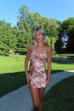 Load image into Gallery viewer, Blushing Blooms Mini Strapless Dress - Juniper