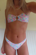 Load image into Gallery viewer, Garden Glow Floral Bandeau Bikini Set - Juniper