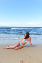 Load image into Gallery viewer, Blue Ice Sparkle Bandeau Bikini Set - Juniper