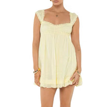 Load image into Gallery viewer, Mini White Floral Dress - Juniper