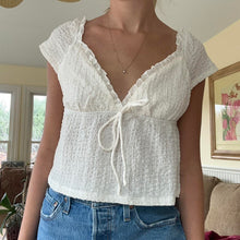 Load image into Gallery viewer, Beige Cropped Short Sleeve Top