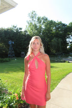 Load image into Gallery viewer, Coral Cove Halter Mini Dress