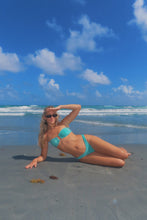 Load image into Gallery viewer, Seafoam Siren Sparkle Bandeau Bikini Set - Juniper