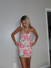 Load image into Gallery viewer, Pink Floral Mini Dress