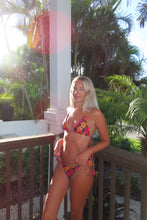 Load image into Gallery viewer, Sunset Hibiscus Reversible Bikini Set