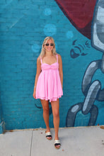 Load image into Gallery viewer, Blush Bow Back Mini Dress