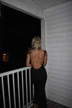 Load image into Gallery viewer, Black Maxi Open Back Dress