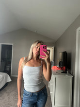 Load image into Gallery viewer, Grey Ribbed Essential Tank - Juniper