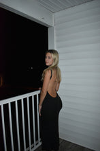 Load image into Gallery viewer, Black Maxi Open Back Dress
