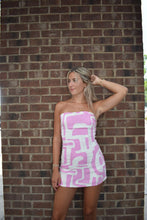 Load image into Gallery viewer, Coastal Mosaic Strapless Mini Dress