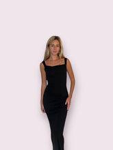 Load image into Gallery viewer, Black Maxi Open Back Dress
