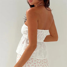 Load image into Gallery viewer, White Strapless Top