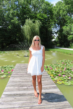 Load image into Gallery viewer, Mini White Floral Dress