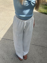 Load image into Gallery viewer, Coastal Breeze White Linen Pants