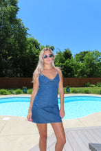 Load image into Gallery viewer, Coastal Charm Denim Mini Dress